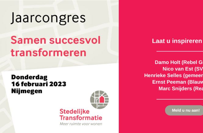 Jaarcongres stedelijke transformatie uitnodiging