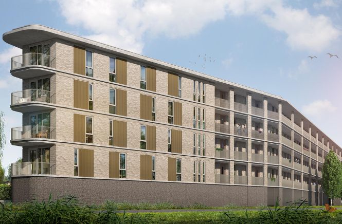 Render van een complex van Expo Vastgoed